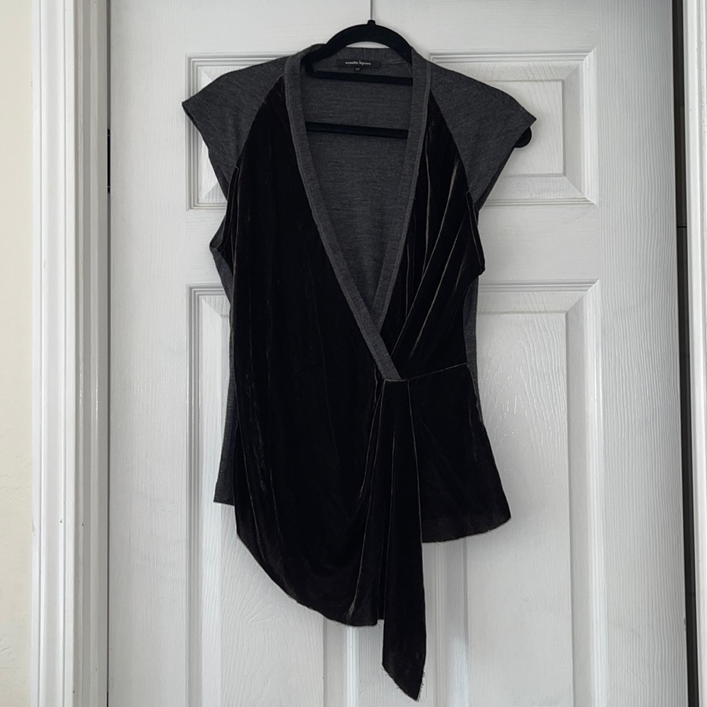 Nanette Lepore brown velvet with gray size 10